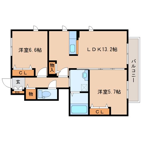 大和小泉駅 徒歩34分 1階の物件間取画像